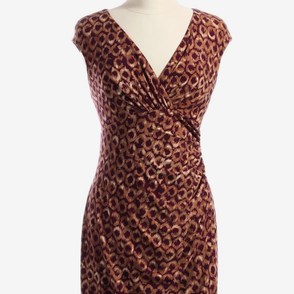 Lauren Ralph Lauren Brown Patterned Mini Dress - Picture 3 of 9